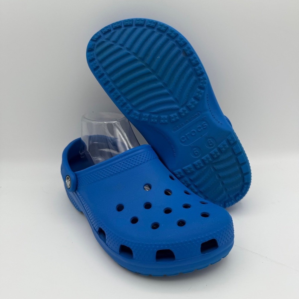 UNISEX Crocs Classic Vibrant Blue Casual Comfort Slip-On Clogs 6 Mens 8 Womens